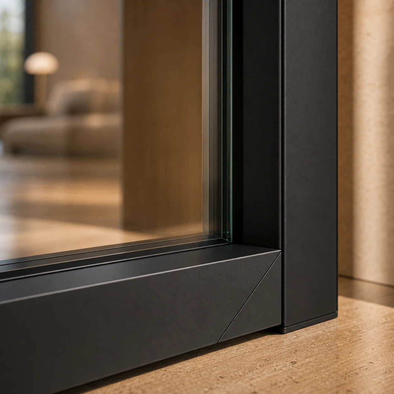 Black matt frame finish