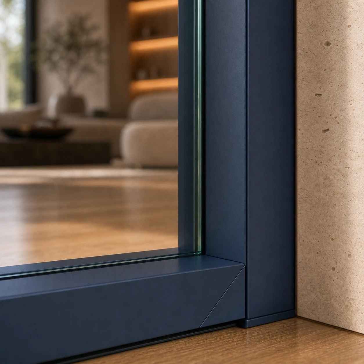 Powder-coated frame finish