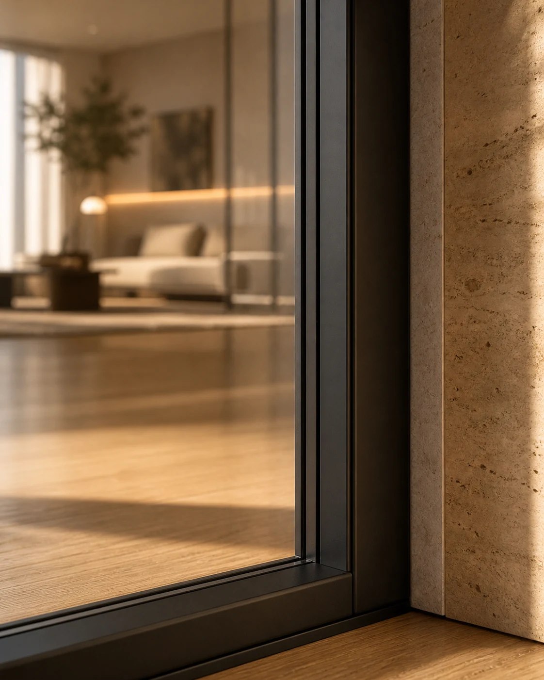 Insulated glazing unit showing dual-pane thermal and acoustic construction