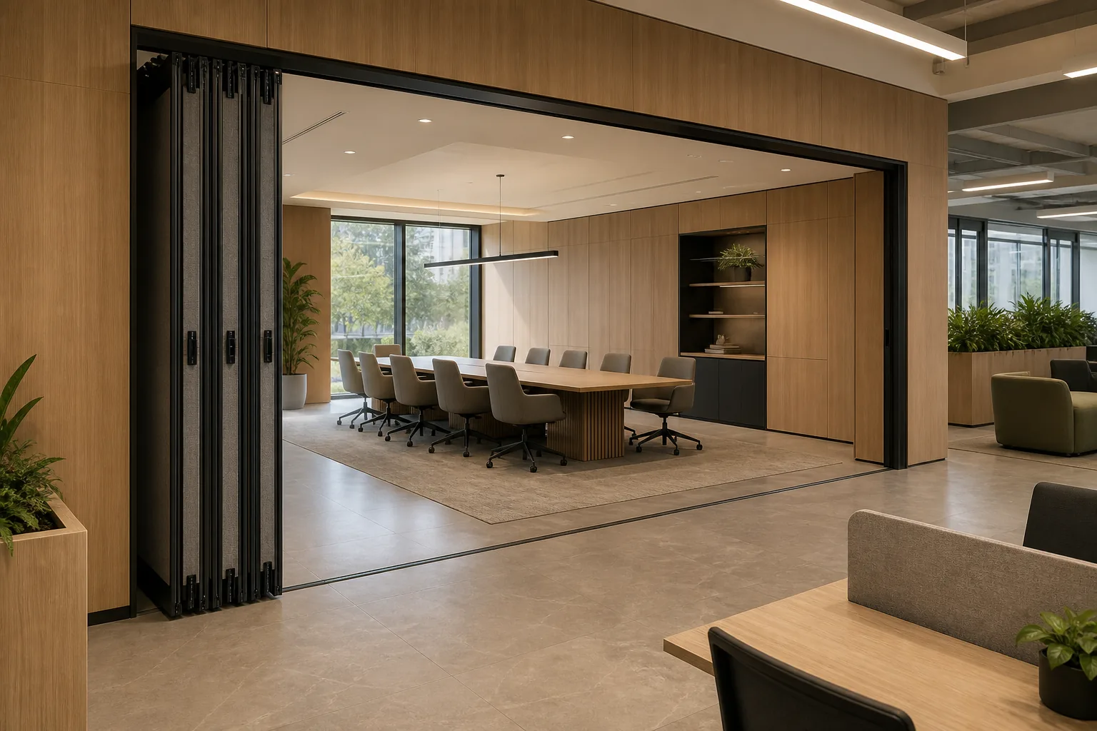 Slide-and-Fold - room opened wide